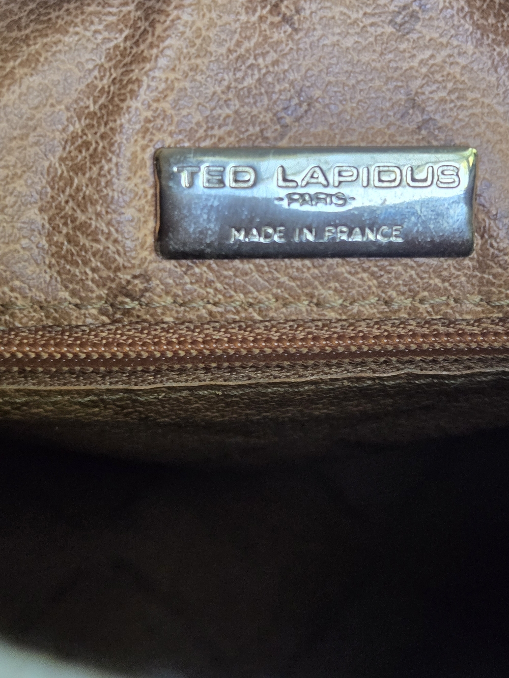 Ted Lapidus Paris Two-Tone White & Tan Tote - Picture 10 of 10